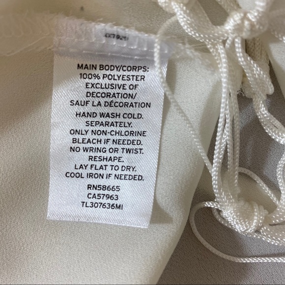 Leith white fringed top/cover-up size medium - Picture 6 of 8